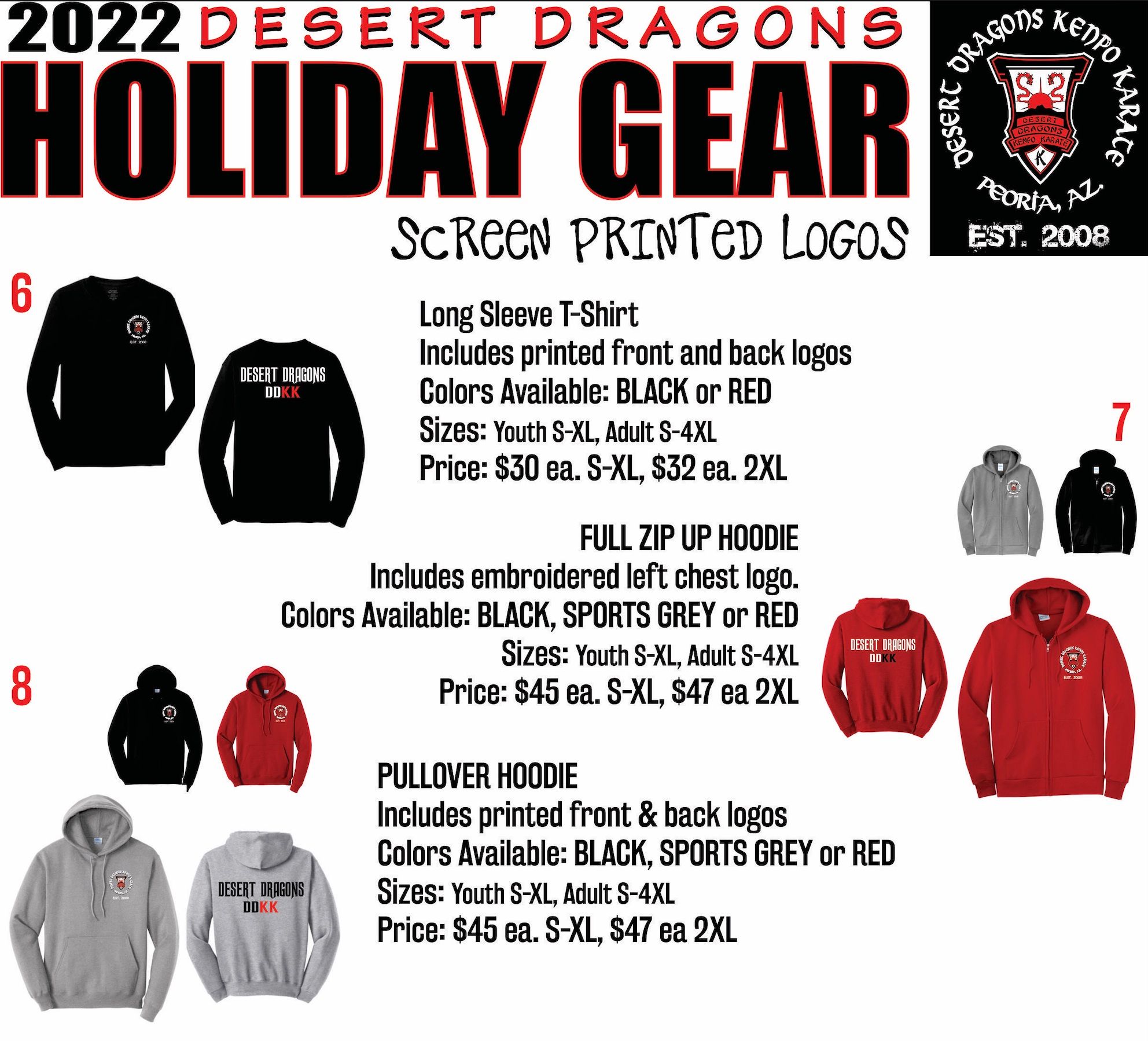 Announcing the Desert Dragons 2022 Holiday Gear Sale!!